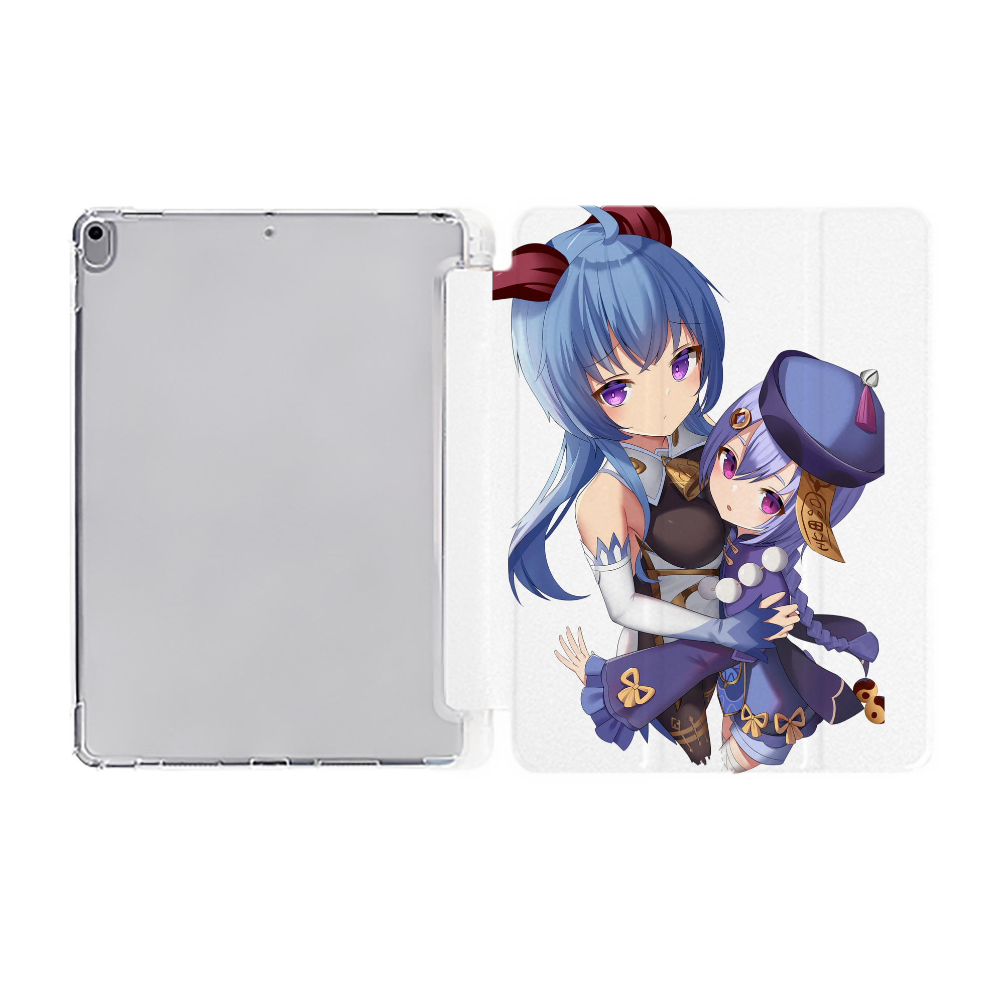 げんし神 甘雨 かんう genshin Ganyu IPad ケース ペン収納付き 三つ折りスタンド PUレザー×シリコン 対応機種9.5/10.5/10.9インチ